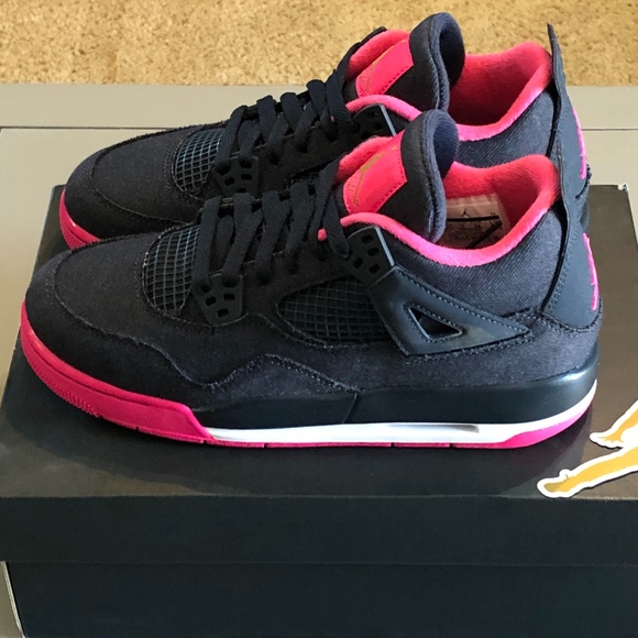 DS Nike Air Jordan 4 IV Retro Denim PINK size 5.5y - Picture 4 of 7